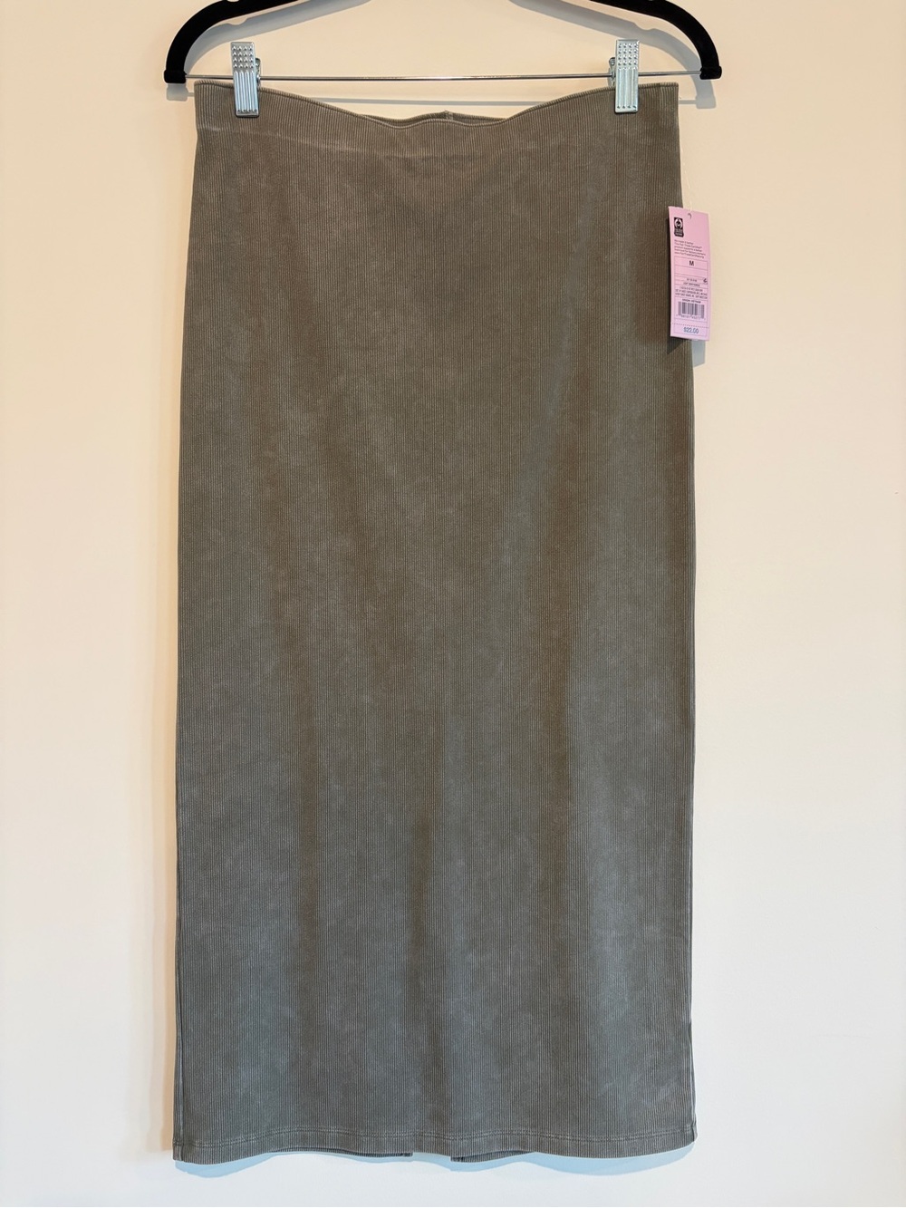 NWT Wild Fable Corduroy Midi Skirt Sage Green Size M 8-10